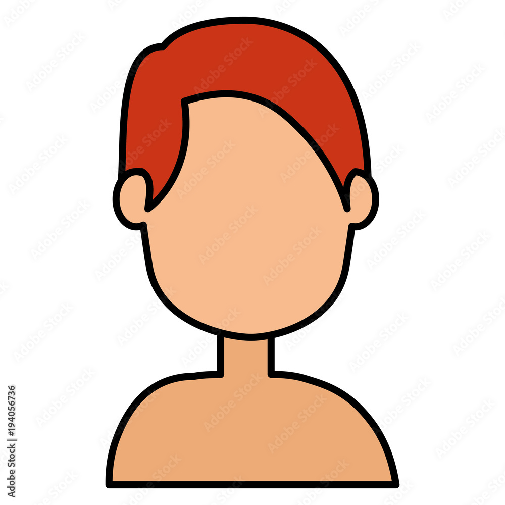 young man shirtless avatar character vector illustration design young man shirtless avatar character vector illustration design