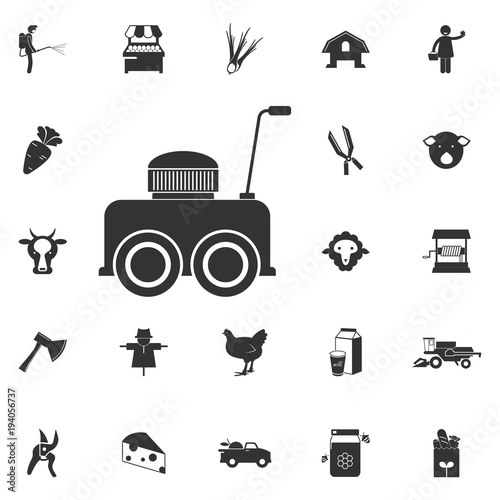 lawn mower icon. Element of farming and garden icons. Premium quality graphic design icon. Signs, outline symbols collection icon for websites, web design, mobile app