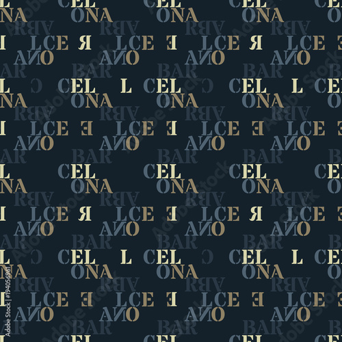 Barcelona
 seamless pattern. Autentic artistic design for background.