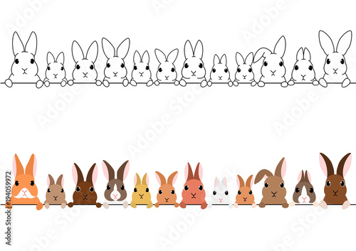 rabbits border set