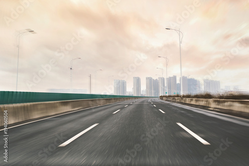 Car background  elevated road