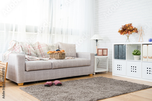 empty autumn decoration living room