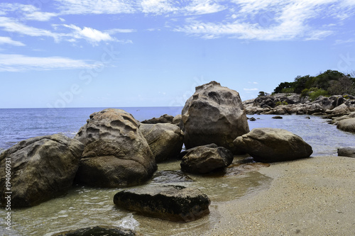 Boulders along the beach, Whitsundays, Australia