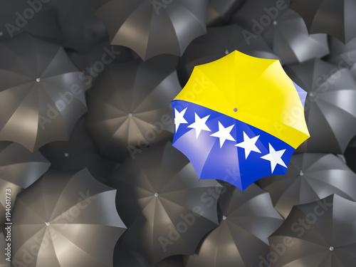 Umbrella with flag of bosnia and herzegovina