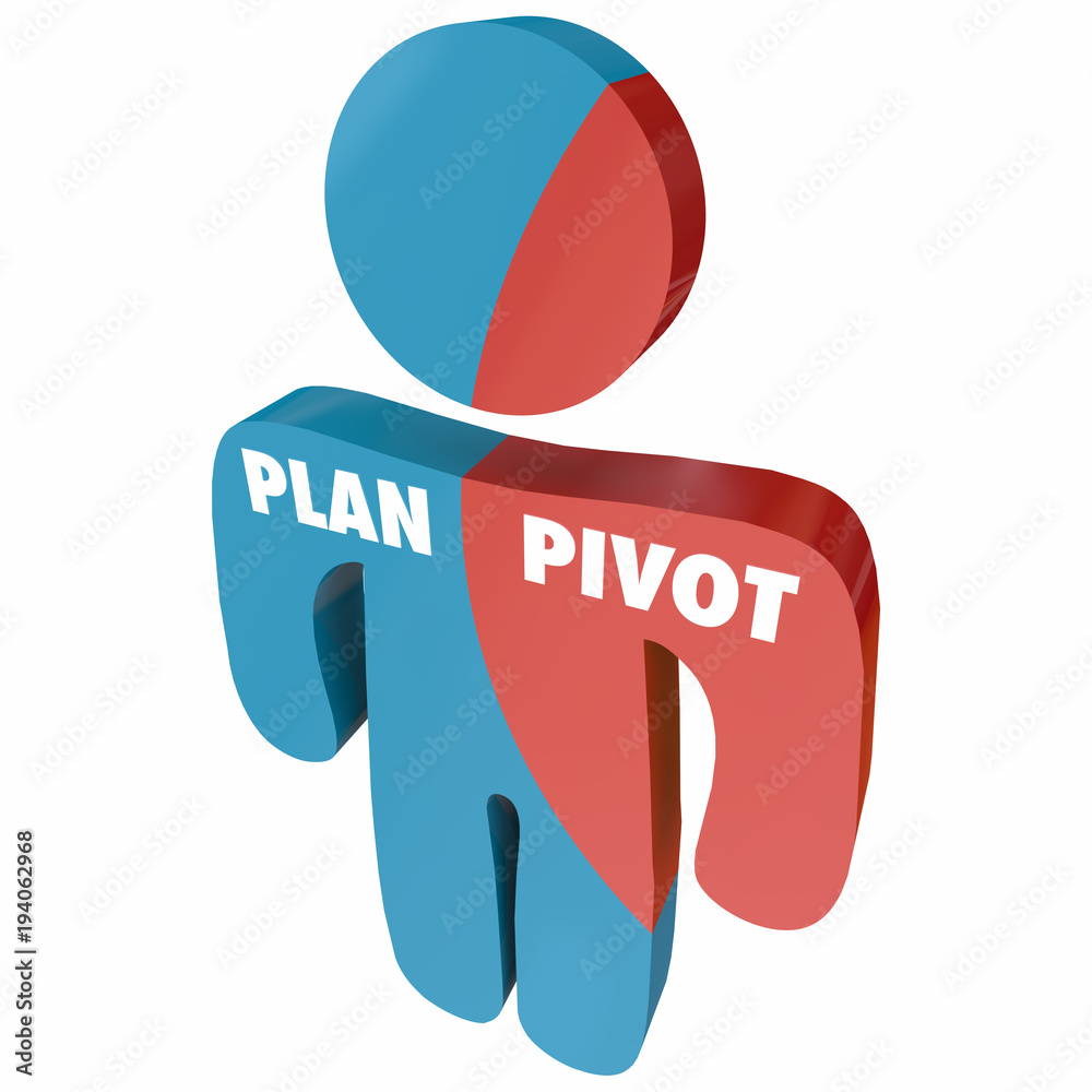 Plan Pivot Person Change Business Model 3d Illustration Illustration Stock  | Adobe Stock