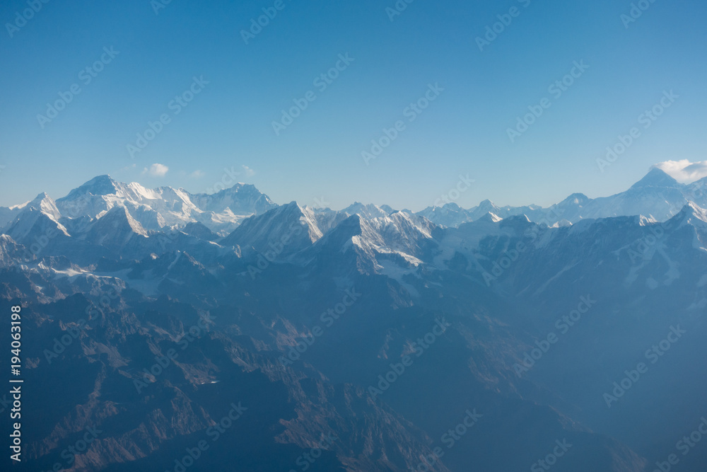 Rugged Himalayan Mountains in Morning Light
