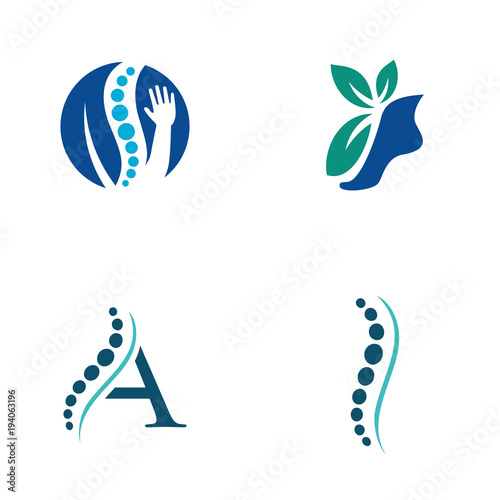 physical therapy logo vector icon illustration collection
