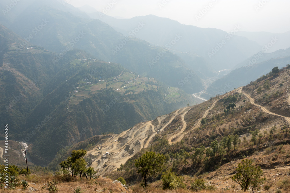 Naklejka premium Rugged Mountain Road