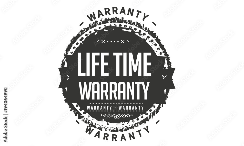 Fototapeta premium lifetime warranty icon vintage rubber stamp guarantee