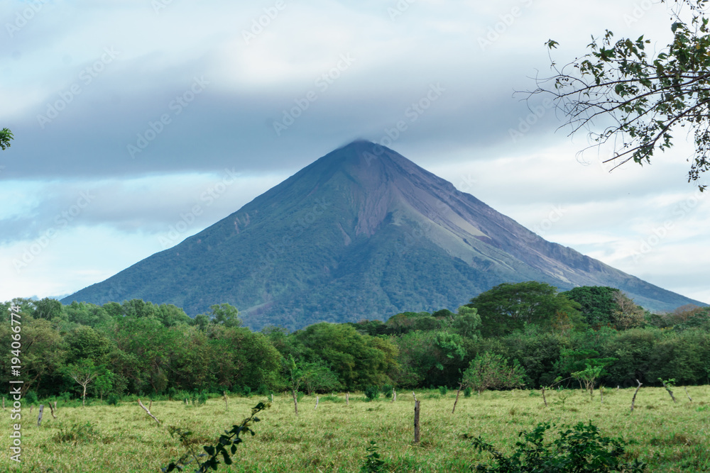 volcano and forest on the island of ometepe, Nicaragua
