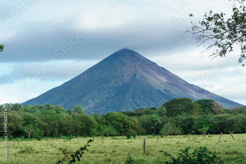 volcano and forest on the island of ometepe  Nicaragua