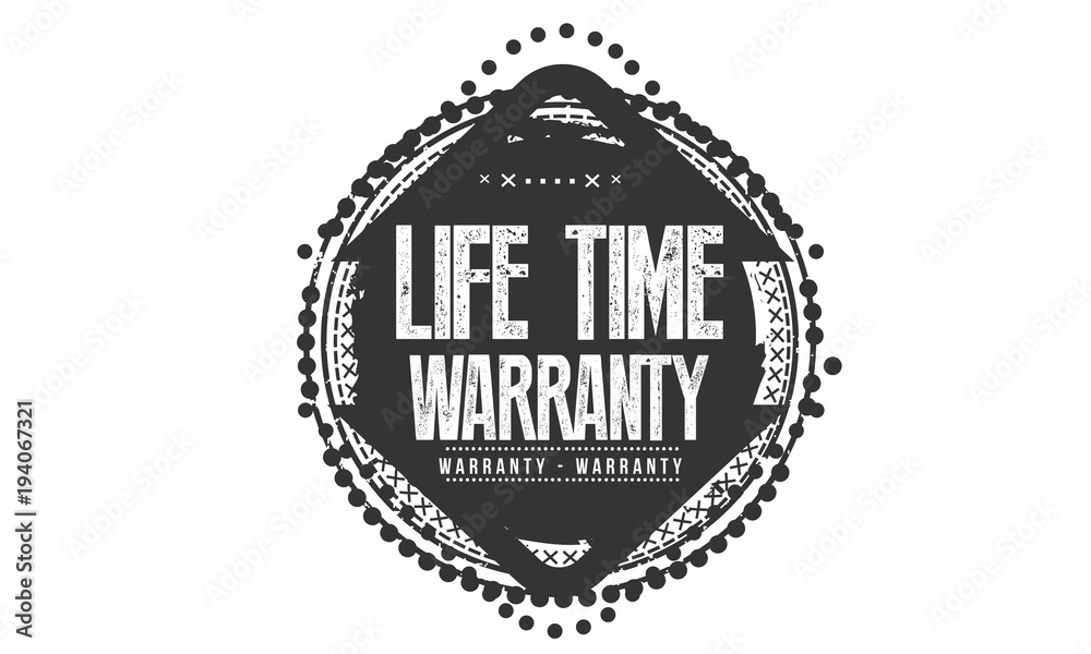 Obraz premium lifetime warranty icon vintage rubber stamp guarantee