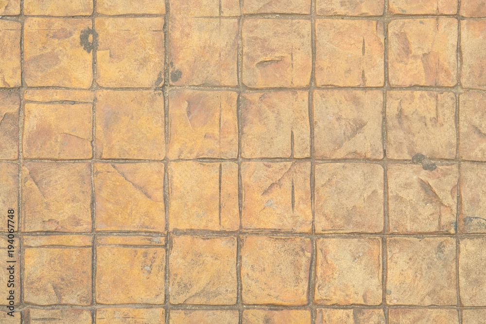 Obraz premium close up brown grooved crack concrete footpath, the old broken concrete floor, broken concrete footpath, texture background