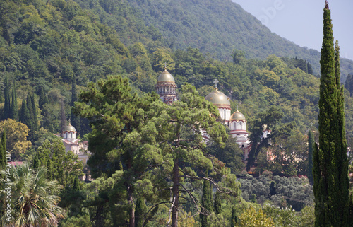 New Athos the Simon the Zealot monastery - monastery located at the foot of mount Athos in Abkhazia. photo