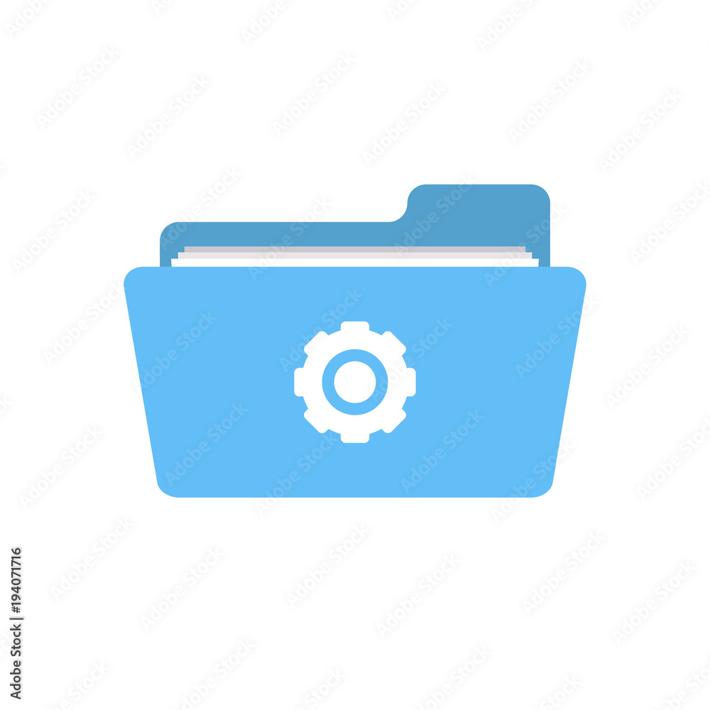 Configuration folder gear options preferences settings tool icon Configuration folder gear options preferences settings tool icon