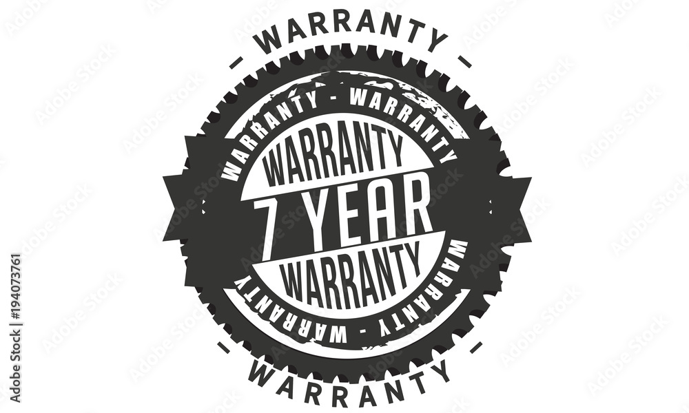 Fototapeta premium 7 years warranty icon vintage rubber stamp guarantee
