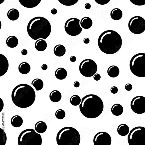 Bubbles seamless pattern. Water bubbles pattern. Soap vector background. Cleaning or bodycare