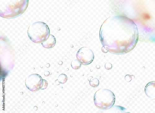 Attractive bubbles set photo