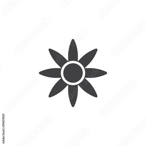 Flower vector icon. filled flat sign for mobile concept and web design. Floret simple solid icon. Symbol, logo illustration. Pixel perfect vector graphics