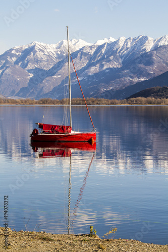 Como lake in winter