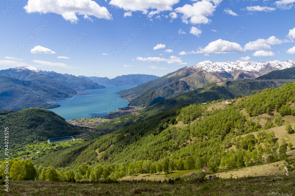 Naklejka premium como lake