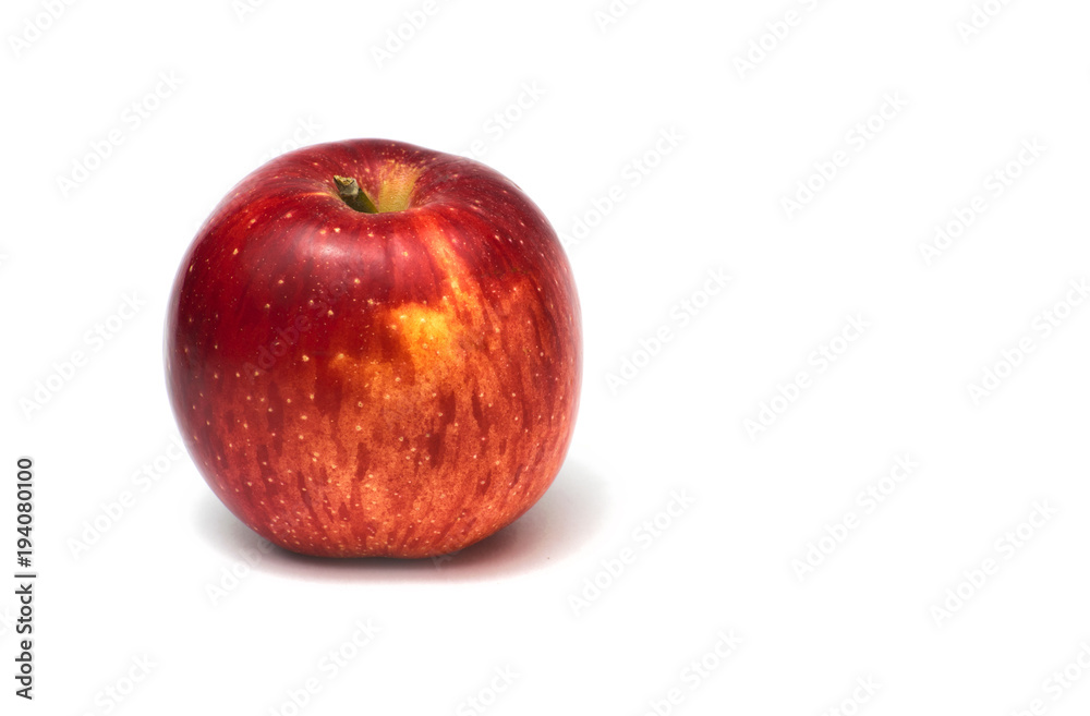 Red apple isolated on white background. Fresh raw organic fruit. Red apple isolated on white background. Fresh raw organic fruit.