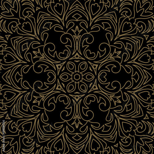 Vector baroque ornament in Victorian style. Ornate element for design. Toolkit for designer. Traditional floral decor. Design for a square pocket, shawl EPS 8