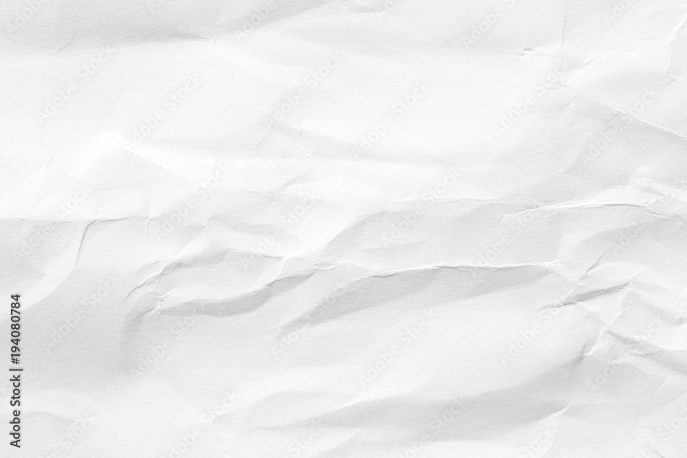 Paper crumple with the texture of the surface of the old. The background is white with kinks and cracks in a retro style. Paper crumple with the texture of the surface of the old. The background is white with kinks and cracks in a retro style.