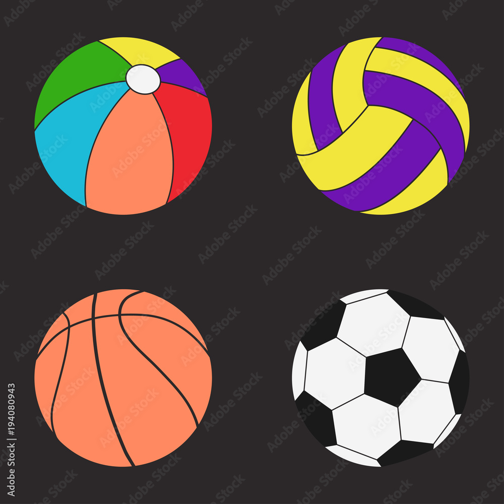 Balls set. Color