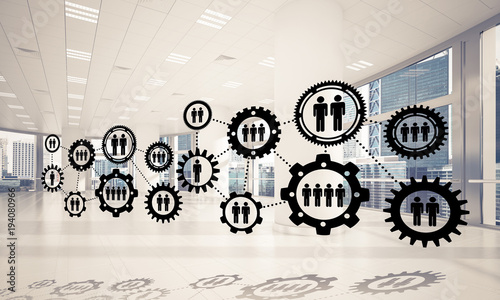 Networking and wireless connection as concept for effective mode