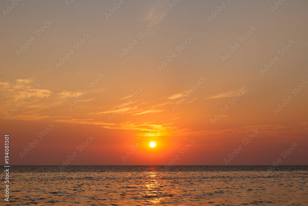 Beautiful Sunset over sea