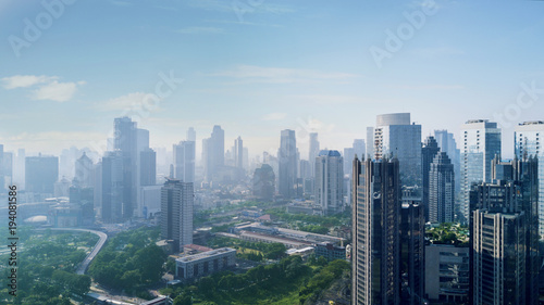 Beautiful Jakarta downtown under blue sky © Creativa Images