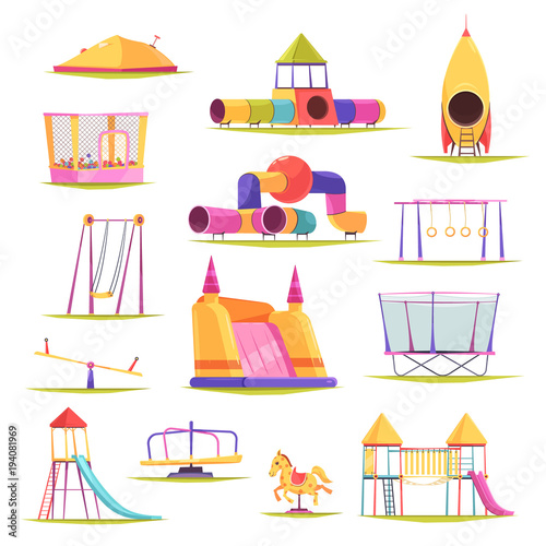 Children Playground Elements Set