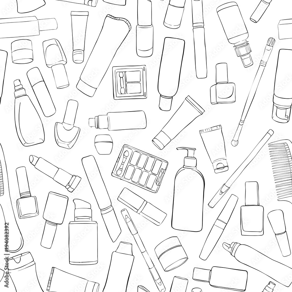 vector cosmetic seamless pattern vector cosmetic seamless pattern