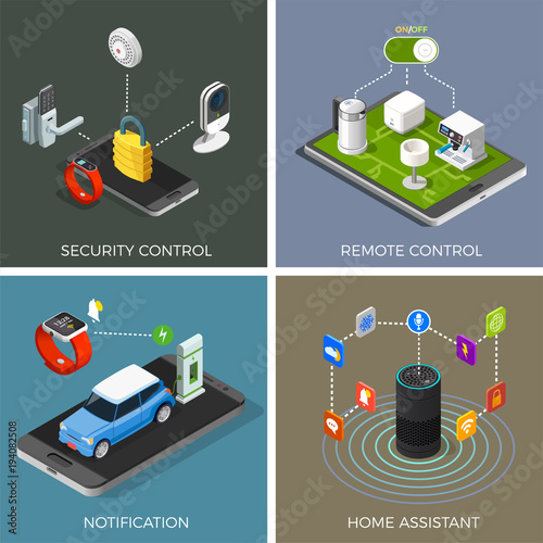 Internet Of Things Isometric Concept