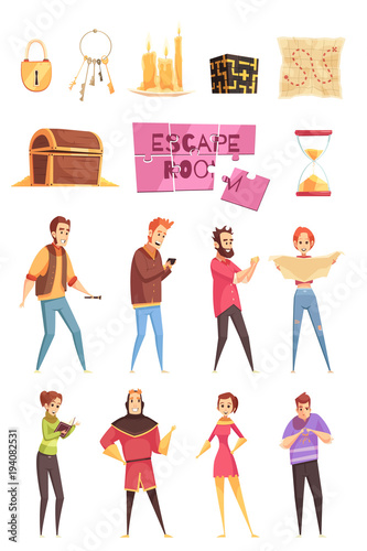 Smart Game Decorative Icons Set