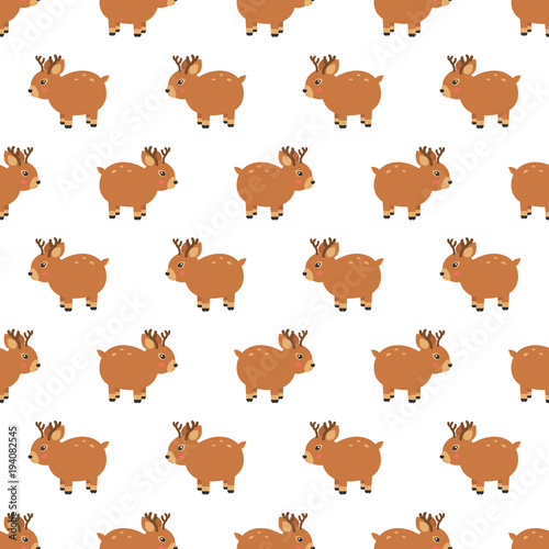 Christmas wooden reindeer seamless pattern background. illustration background. illustration layered for easy manipulation and custom coloring.