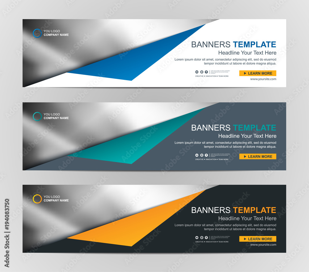 Abstract Web banner design background or header Templates Abstract Web banner design background or header Templates