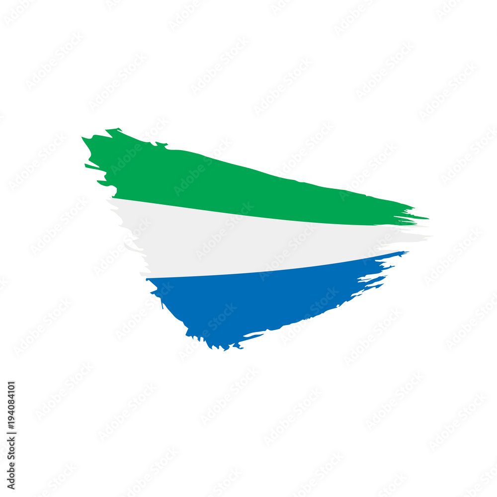 Fototapeta premium Sierra Leone flag, vector illustration