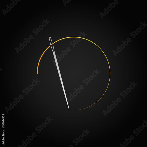 Needle colorful vector concept icon or logo element