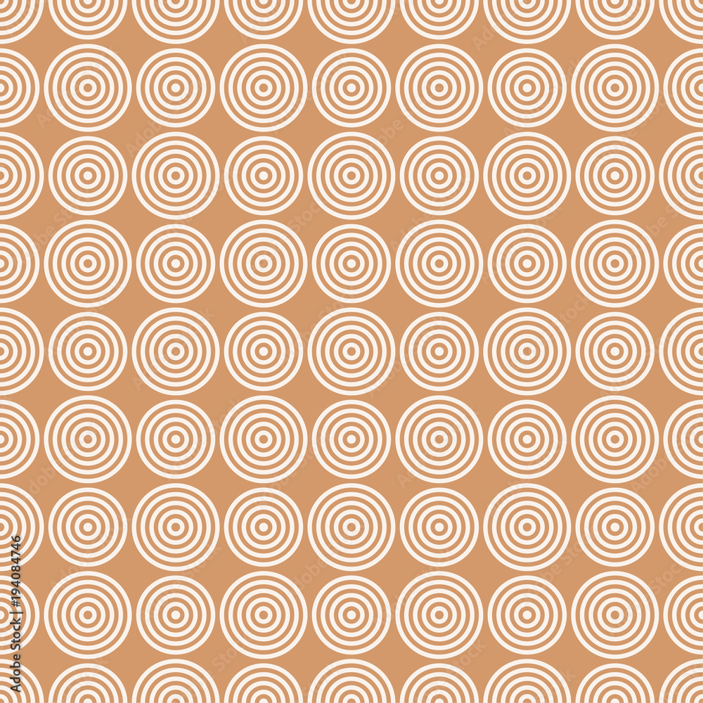 Geometric brown and white abstract seamless pattern