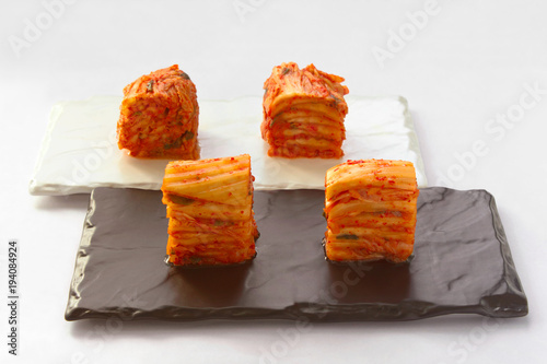 The most famous Korean traditional food Kimchi(napa cabbage). It's a basic Korean side dish made of vegetables with a variety of seasonings.