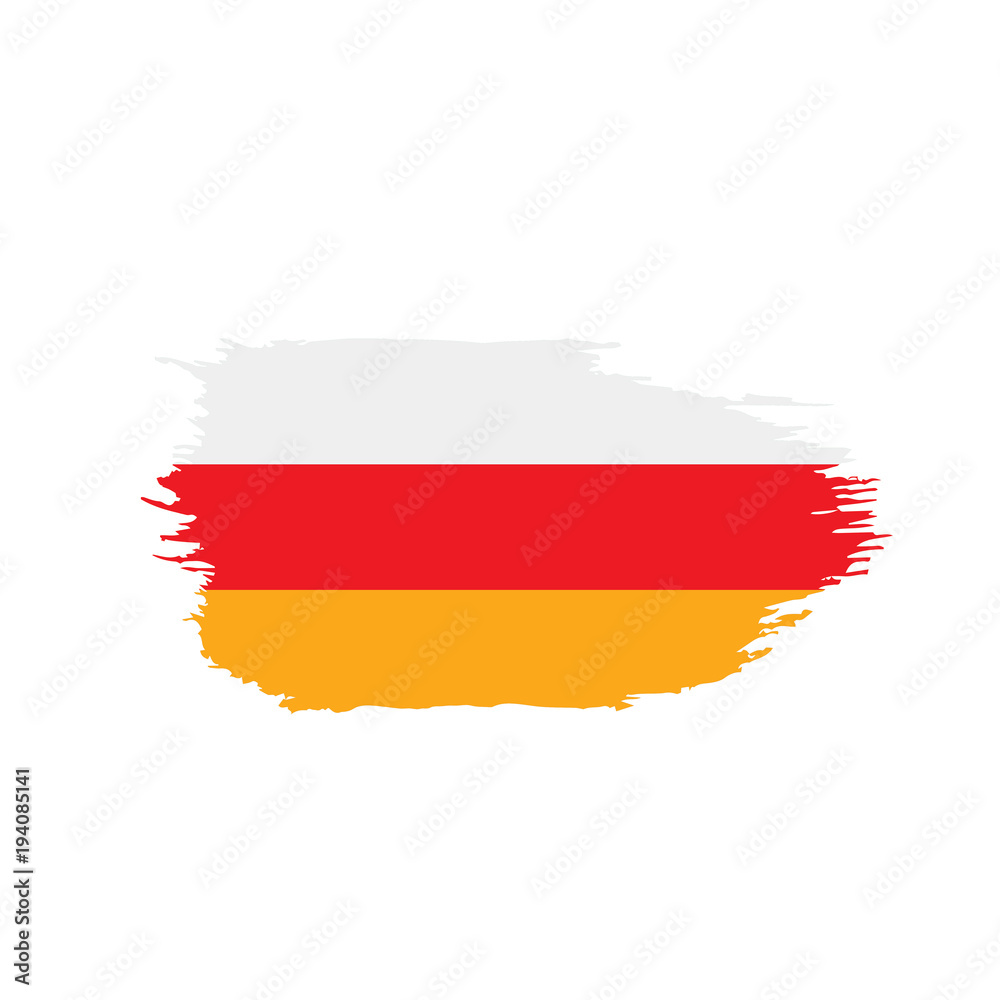 South Ossetia flag, vector illustration South Ossetia flag, vector illustration