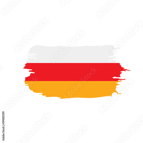 South Ossetia flag  vector illustration