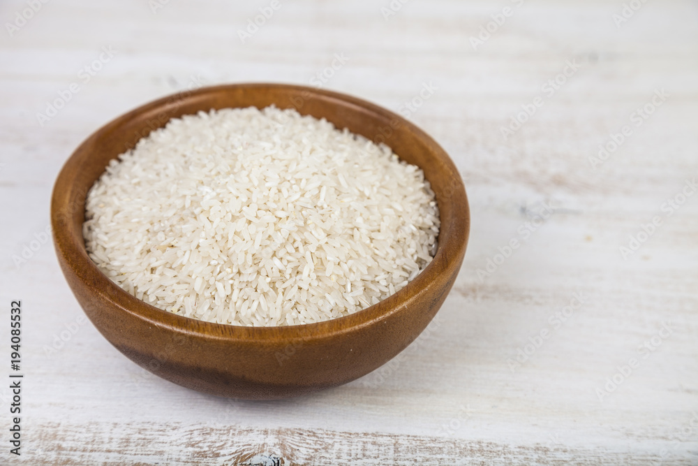 Raw rice in a bowl Raw rice in a bowl