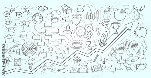 Hand drawn vector project presentation