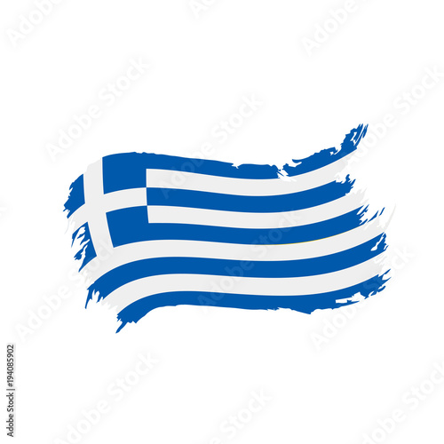 Greece flag, vector illustration