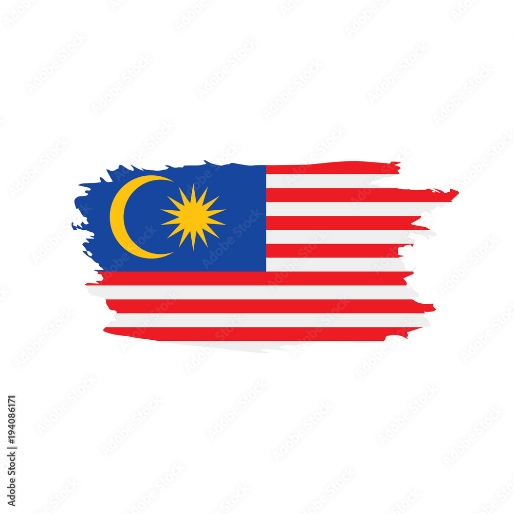Malaysia flag, vector illustration Malaysia flag, vector illustration