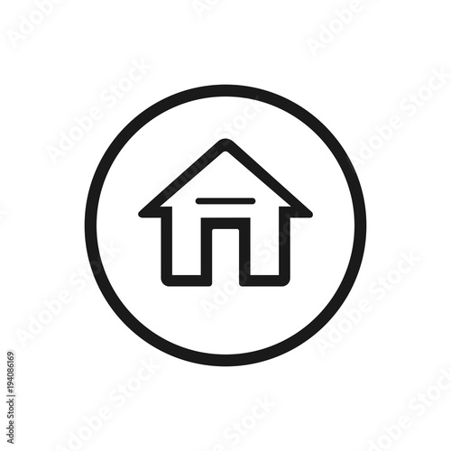 Home icon on a white background