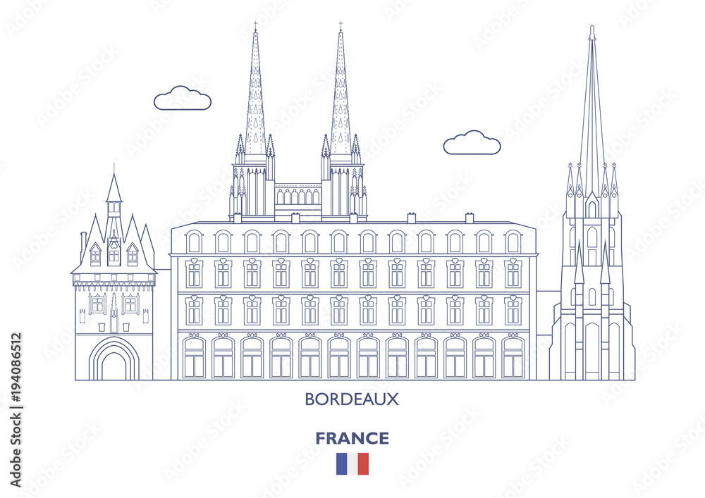 Fototapeta premium Bordeaux City Skyline, France